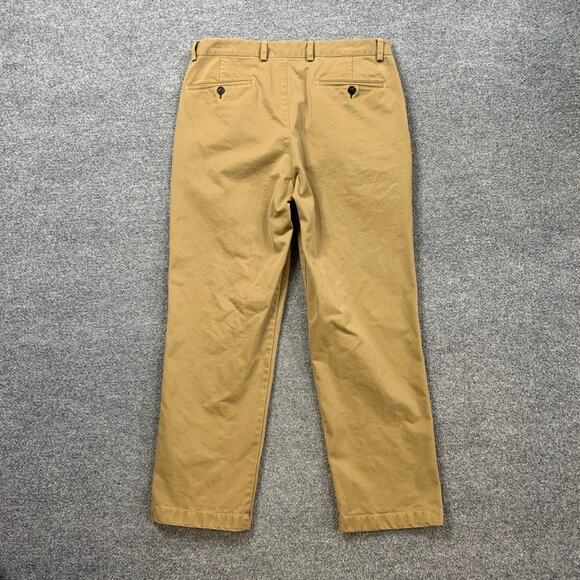 Orvis Pants Mens 35 Earth Pleated Front Straight Leg Chino Relaxed Fit Trousers - Picture 11 of 13